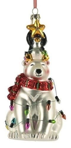 Gift Company Hänger Eisbär mit Lichterkette, weiß