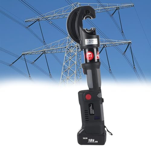 GESAIDES Herramienta de Crimpado Hidráulica Recargable, Crimpadora de Terminales de Cable Hidráulica Eléctrica Industrial, Herramienta de Crimpado de Cable Alimentada por Batería, 16-400 mm²