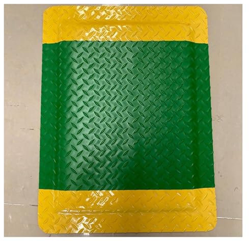 Bodenmatte mit mehreren Szenen, 20 mm dick, Schaumstoffmatte, rutschfest, bequem, Stehmatte für Büro, Lager, Fabriken, Einkaufszentrum, Grün (70 x 60 cm)