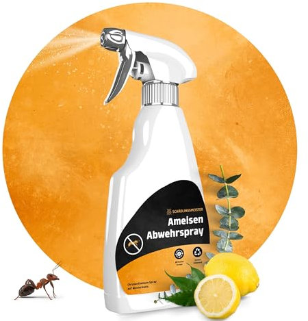 Spray repellente per formiche - 500 ml - Protezione con estratto di eucalipto e crisantemo - Per interni ed esterni - Allontana le formiche - Made in Germany