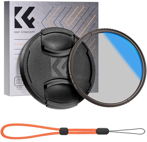 K&F Concept 95mm Filtre polarisant CPL et Bouchon et Courroie pour Objectif Appareil Photo (K Série)