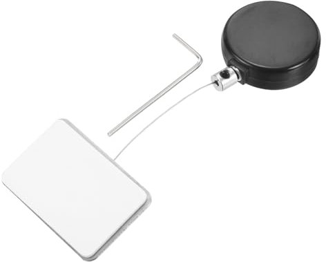 QUARKZMAN Candado de cable extensible de 1,8 pies con parche cuadrado, candado de seguridad con cordón ajustable, antirrobo, para portátil, TV, 200 g, negro