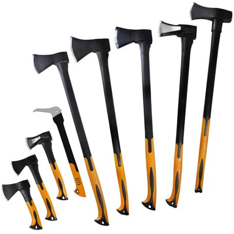 BOOMET XXL Spalthammer 3000g · 9 Modelle: Beil, Axt, Sappi, Set · Spaltbeil mit Fiberglasstiel · Äxte zum Holz spalten in mini, klein, groß · Profi-Spalthammer für grobes Holz