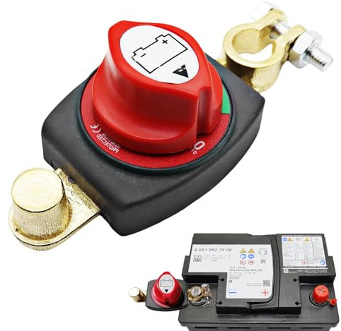 Sporgo Batteriehauptschalter: Auto Batterie Trennschalter 12V-48V Autobatterie Trennschalter, Batterietrennschalter Wasserdicht, Batterie Hauptschalter Batterieschalter für Auto Motorrad Marine Boat