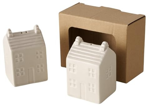 BOLTZE Homa 2055466 - Salero y pimentero (2 piezas, porcelana, 4,8 x 4,5 x 7 cm, capacidad de 45 ml, apto para lavavajillas, salero y pimentero)
