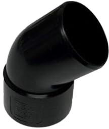 40mm 135 Degree Angle Bend Black Solvent Socket Pipe Fitting, Pack of 3