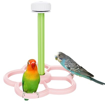 Vogelspielzeug Sitzstange - Kauspielzeug Für Unzertrennliche | Interaktive Windrad Für Nymphensittiche | 18 cm Käfigzubehör, Geistige Anreicherung, Buntes Spielzeug Fürs Aras Wellensittiche Finken