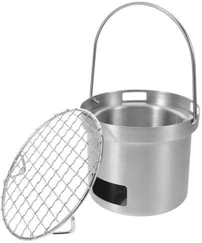 Portable Stainless Steel Mini BBQ Grill for Outdoor Picnics & Camping - Charcoal Tabletop Grill for Garden & Backyard Cookouts