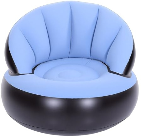 Tosuny Ergonomische aufblasbare Couch, wasserdicht, aufblasbar, geeignet für Innenräume und Wohnzimmer (Himmelblau)