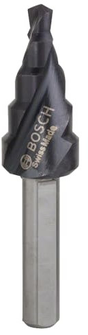 Bosch Professional Stufenbohrer HSS-AlTiN mit 3-Flächen-Schaft (Ø 4-12 mm, 5 Stufen)