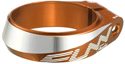 Funn Frodon Sattelklemme Bolt-On, Innendurchmesser 31.8mm (Orange) | CNC-gefräst aus 6061, 13g, für MTB, BMX und Rennrad