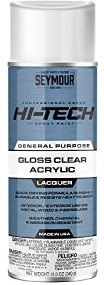 Seymour 16-121 Hi-Tech Lacquers Spray Paint, UV Resistant Gloss Clear Acrylic
