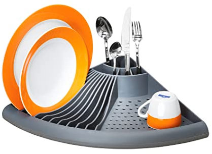 WENKO Égouttoir pour vaisselle Premium Duo acier inox Gris