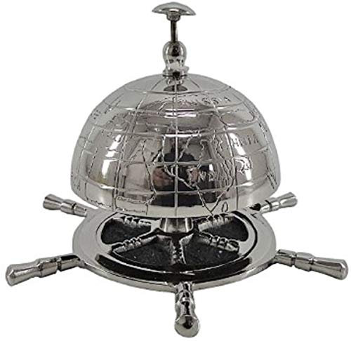 Casa Padrino Campana da Tavolo per Decora Marina di Lusso Argento Ø 18 x H. 12 cm - Accessori Hotel