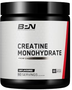 BARE PERFORMANCE NUTRITION, BPN Pure Creatine Monohydrate Powder by Creapure, 5g of Creatine per Serving, Supports Muscle Growth, Unflavored Creatine Powder, 60 Servings