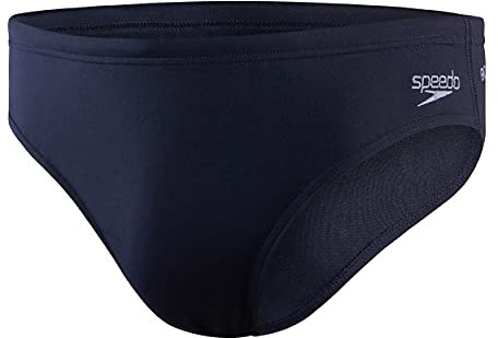 Speedo Men's Endurance+ 7cm Swimming Briefs | Chlorine Resistant | Swim Fitness | Training, True Navy, 32