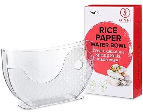 Cuenco de agua de papel de arroz, cuenco de agua, soporte de papel de arroz para envolturas de papel de arroz para rollos de primavera, rollos de verano. Rollo de primavera, rollo de verano