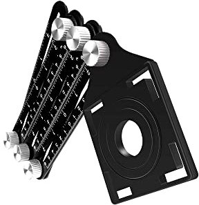 XSSS-ZC Sechsfach-Lineal, Multifunktions-Klapplineal aus Aluminiumlegierung, Positionierungslineal, universelles Öffnungslineal, Fliesenöffnungssucher, Klapplineal