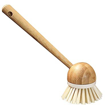 Dish Brush,Natural Vegetable and Scrub Brush with Wood Handle,Eco Friendly Dish Brush for Kitchen Sink, Bathroom, Household Cleaning
