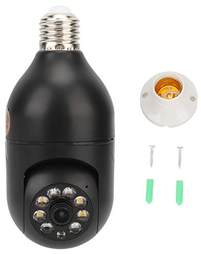 Kadimendium Cámara de Vigilancia WiFi 1080P 2MP 360 ° Panorama Cámara Inteligente Inalámbrica CCTV 110‑240V Cámara Web Inalámbrica Cámara de Seguridad Al Aire Libre