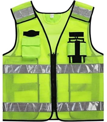 RUTAVM Warnweste Reflektorweste Verkehrsreflektierender Anzug, Fluoreszierende gelbe reflektierende Sicherheitsweste mit hohem Sichtgeist -Tuch atmungsaktiven Overalls Sicherheitsweste