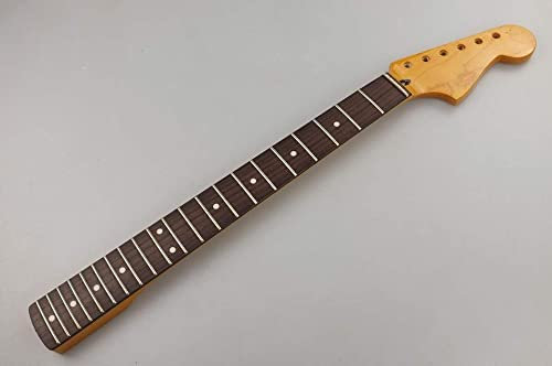 CAZARU 21 Fret Ahorn Palisander Gitarrenhals Ersatz Vintage Tint Finish für Strat