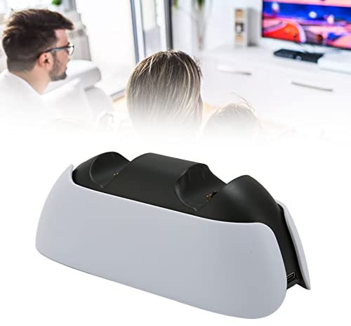 Leapiture Game Controller Charger PS5 Controller Charger Dual Controller Charging Stand with LED Indicator Game Accessories for PS5 Docking Station