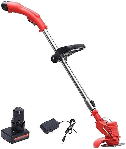 BebeXi push along lawn mower manual mower Electric Lawn Mower Cordless Lawn Trimmer 12V Rechargeable Lithium Battery Portable Home Electric Lawn Mower