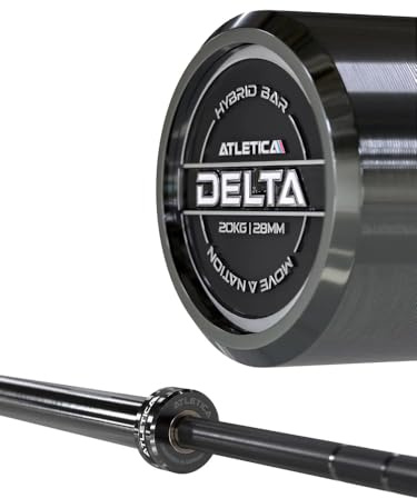 ATLETICA Langhantel | Delta | Tripple Black | Landhantelstange für Weightlifting, Powerlifting und Functional Training | 20 kg & 50 mm | IPF- & IWF-Markierungen | 1000 kg Belastbarkeit