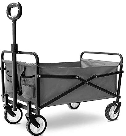 Klappbarer Gartenwagen für den Außenbereich mit robustem Klappwagen, Tragfähigkeit 100 kg