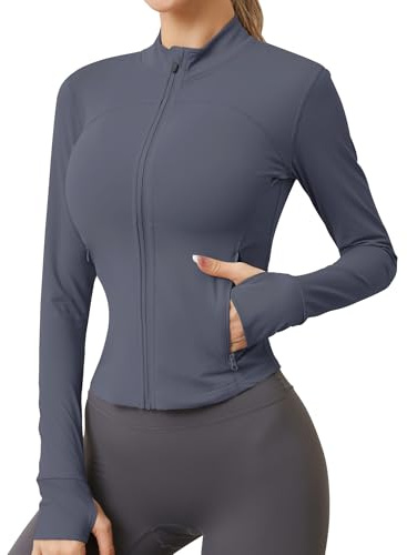 IECCP Sportjacke Laufjacke Damen Langarm Trainingsjacke Sportbekleidung