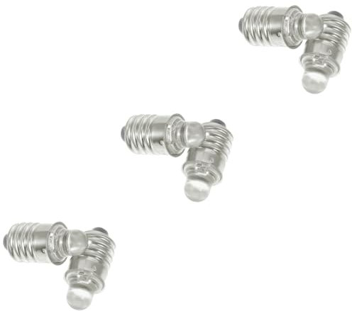 SEWOART 6pcs Led Flashlight Bulbs Socket Miniature Screw Base Round Light Bulbs Replacement for Flashlights