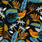 LZH-LP Papel Tapiz Autoadhesivo, 44x300CM Pájaros de Selva Papel Tapiz Negro Despegable Vinilo Removible para Sala de Estar Dormitorio Cocina