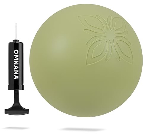 OMNANA® Moon™ Pilatesball – Rutschfester Core-Trainer Ø 21 cm aus Eco-Elite PVC, ABS-Zertifiziert, Pilates & Yoga Balance-Ball, handlich 300 g