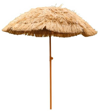 ZIHQRgE Parasol Hawaïen en Chaume de 160cm Parasol de Plage Portable, pour Bar Tiki, Palapa Tropical, Jardin, Piscine, Jardin