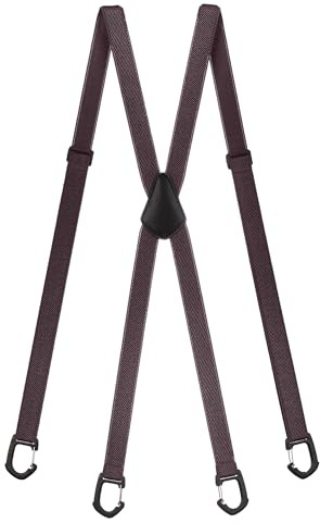 Olata skinny X-formade hängslen/hängslen med karbinhakar i plast – 2 cm, Mörkgrått, en storlek