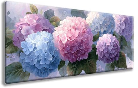 Ortensia Diamond Painting, Diamond Painting Kit Completo Fiori Motivo 50x100Cm Pittura Diamante, 5D Diamantini Crystal Art Kit Disegni Con Perline da Attaccare per Soprammobili Moderni -zzg2508SK