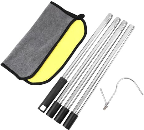Skimmer Basket Hook - Pool Skimmer Hook | Pool Equipment Storage Hooks, Telescopic ppool Cleaner Hooks, Heavy Duty Skimmerr Basket Recycling Tool For Outdoors, Backyard, Home, Garden, Beach
