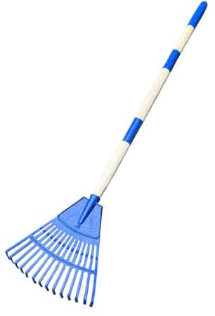 Rastrillo de Hojas con Forma de Abanico, 14 púas, con Forma de Abanico, para paisajes, Jardines, , Exteriores, terraza, Camping