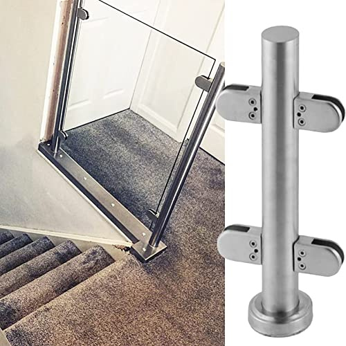 Spigot rotondi in vetro per balaustre con sistema di ringhiera con morsetti sicuri, per uso interno ed esterno, design moderno per sicurezza e stile
