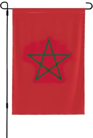 Drapeau du Maroc double face pour jardin, décoration saisonnière pour cour, porche