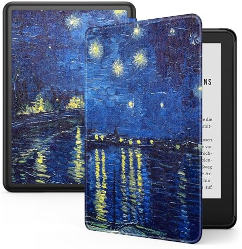 Hülle für Kindle E-Reader 6 Zoll / 16cm*11cm (11. Generation 2024/2022), Kindle Paperwhite Hülle mit Auto-Sleep/Wake Funktion, Kratzfestige Schutzhülle, Sternenhimmel Muster