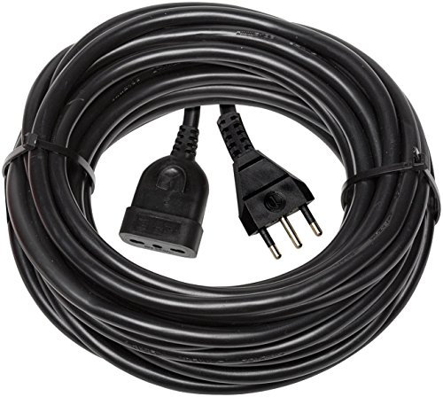 Prolunga Elettrica 5 Metri Brennenstuhl | Prolunga in Plastica Robusta e di Ottima Fattura | Cavo H05VV-F 3G1,5 | Spina IT 16A, Presa Bipasso IT 10/16 A 2P+T | Colore Nero