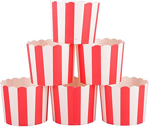 Webake Muffinförmchen Papier 50 Stück Muffins Papierförmchen | Muffin Förmchen Papier Cupcake Förmchen in Weiß und Rot für Cupcake Muffin im Backtage, Geburtstage, Hochzeiten und Partys