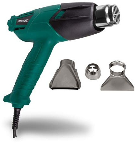 VONROC Varmluftspistol 2000W – 3 värmeinställningar - Inkl. 3st munstycken