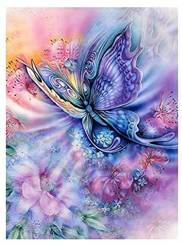 Cukol Kit Punto Croce Prestampato Farfalle Colorate, Ricami Disegni Punto Croce Kit da Ricamare Quadri per Bambini Principianti Set Kit Ricamo Punto Croce Schemi Completo Stampato Stampati Prestampati