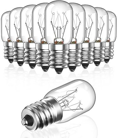 Bonlux Ampoule E14 Lampe Sel, Ampoule four 300 Degré, Ampoules Frigo 10W, Petite Ampoules four Réfrigérateur, Machine a Coudre 240V, Intérieur, Blanc Chaud 2700K, Lot de 10