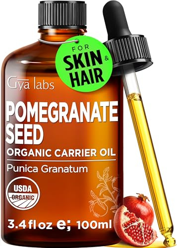 Gya Labs Bio-Granatapfelsamenöl für Haut, Gesicht und Körper - 100% Reines Natürliches Granatapfel-Trägeröl für Haare, Diffusor (100 ml)