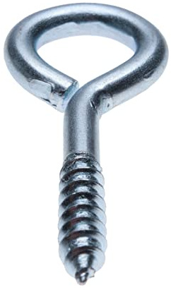 M3 (3mm Diametro) 25mm Viti a Occhio Cerchio di Pecora (Confezione da 100) Zinco Placcato Bulloni Tondo Occhio Vite Autofilettante per Occhiello in Legno/Giardino Piccoli Vite Perno Occhielli Ganci