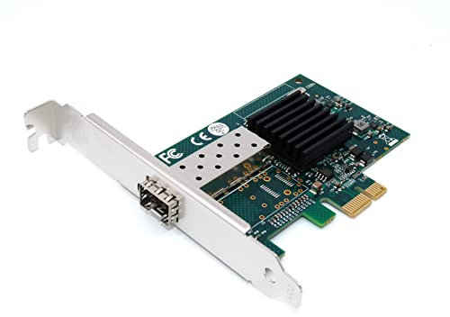 Computer District - Carte Réseau SFP 1 Gigabit (1GB) - 1 Port SFP Fibre Optique - PCIe X1 - PCI-E X1 - Chipset Intel JL82576EB - Equerre Low et High Profile - Windows Server, Windows 7/8/10/11, Linux